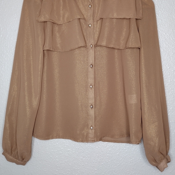 NWT Lola Women's Button Down Blouse - Picture 4 of 14